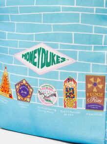 HARRY POTTER X SHEIN 时尚字母卡通保温午餐袋，便携实用，保持食物新鲜，开学和度假必备