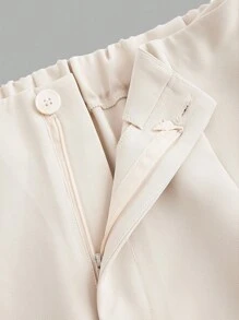 Firerie Plus Size Simple Elegant Delicate Casual Straight Pants For Spring And Summer - Apricot - View 3