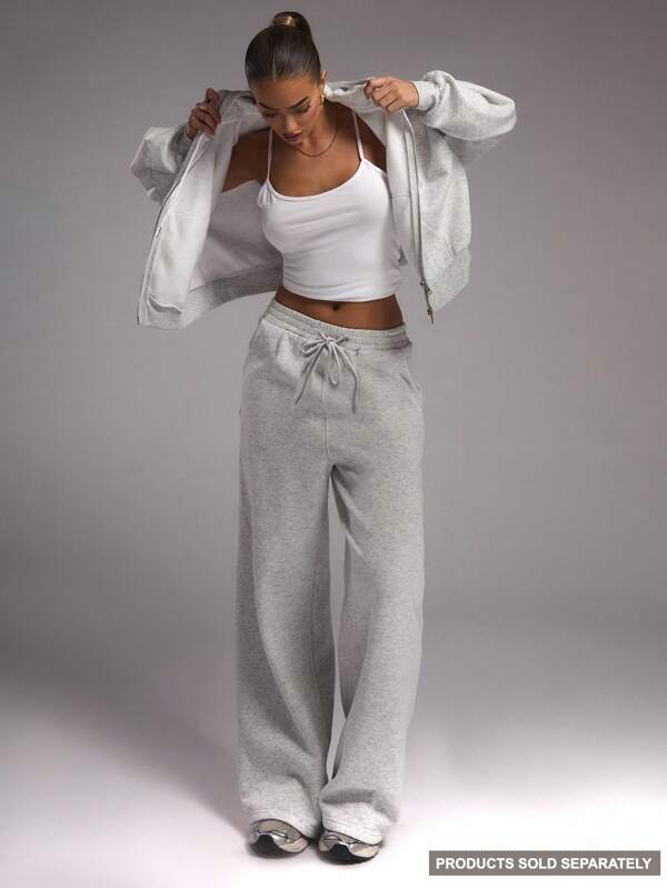 MUSERA Pocket Detail Wide Leg Sweatpants Spring Vacation Casual Summer Capsule Airport