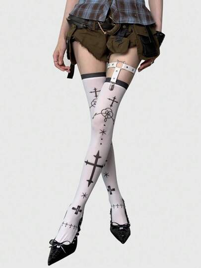 Anime 1 pieza Onda de burbujas | Subcultura de música de nicho con lunares en forma de cruz Y2K, estilo gótico, excéntrico, hippie DF