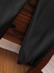 SHEIN Pantaloni da tuta ragazzi cargo con tasche, pantaloni jogger adatti per uso quotidiano, scuola, per tutte le stagioni