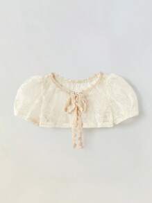 Maija Kids Maija Kids 2件套少女花卉层叠荷叶边吊带连衣裙（带防尘罩） - 粉色 - 查看 7