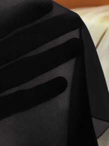 Franclia V-Neck Ruffled Trim Tie-Waist Cap Sleeve Chiffon Blouse