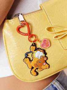 GARFIELD | SHEIN Cute Cartoon Keychain, Bag Hanger, Gift - Yellow - View 4