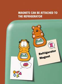 GARFIELD | SHEIN Interesting Animal Shape Refrigerator Magnet, Good Decoration For Refrigerator, Bottle Opener, Suitable For Kitchen,Drinking - Multicolor - View 4