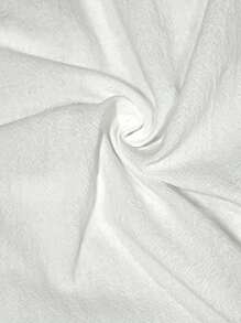 SHEIN Tween Girl Casual Plain Straight Leg Woven Pants Fall Winter - White - View 7