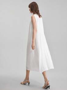 Ontre 秋季白色商务休闲连体连衣裙、婚礼宾客礼服、女士万圣节服装、女士教师装、女士约会夜装 - 白色 - 查看 3