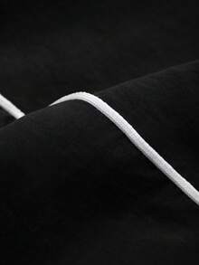 DAZY Damen Kontrast V-Ausschnitt Loose Zweiteiler Lässig anzug