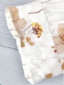 EMERY ROSE Camisa suelta con estampado floral elegante, blusa casual de manga corta para ir al trabajo