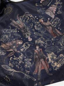 HARRY POTTER X SHEIN 图形防水大容量手提包，健身包 - 彩色 - 查看 3