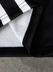 Manfinity Dauomo Quần thể thao rộng rãi phong cách Y2K chắp vá chữ Gothic dành cho nam, phong cách Emo, thập niên 2000 - màu đen - Xem 4