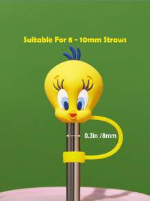 LOONEY TUNES X SHEIN Dust-Proof Reusable Straw Cap, Suitable For Straws With A Diameter Of 8-10 Mm - Multicolor - View 5