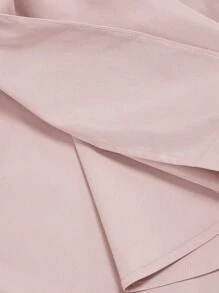 SHEIN MOD 卡其色收腰长袖女式风衣，女式风衣，秋季女式连衣裙 - 粉色 - 查看 3