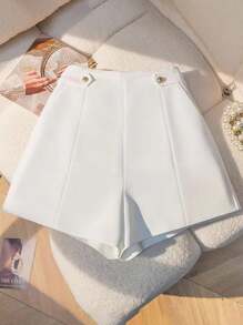 SHEIN Clasi 女士休闲百搭纯色短裤