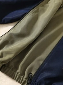 SHEIN 1 pièce Veste réversible décontractée pour jeune garçon, coupe ample, pratique, convenant pour la rentrée scolaire, les fêtes d'anniversaire, les soirées, les représentations, les mariages, les baptêmes, les cérémonies d'ouverture, le port quotidien, l'école, les voyages, les sports. Veste légère zippée, veste bomber pour l'automne et l'hiver