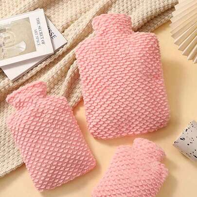 SHEIN 耐用热水袋500ml/1000ml热水袋PVC热水袋装热水袋加热热水袋适用于女生痛经局部防寒