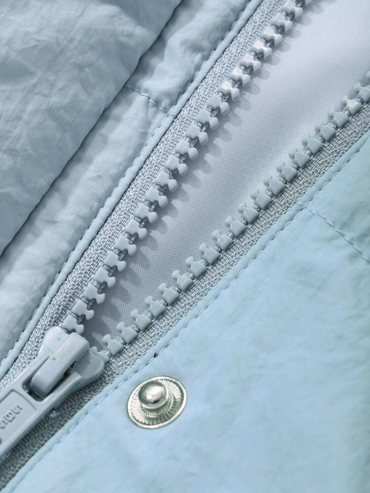 Tween Girls Hooded Parka, Cute Korean Style, Long Sleeve, Winter