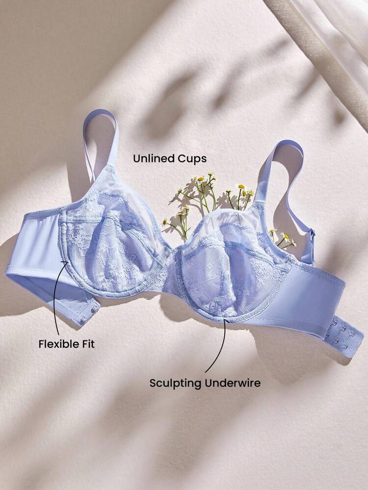 Full Coverage Lace Mesh Bra