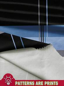 SHEIN LUNE 休闲条纹圆领修身女式背心，适合夏季 - 黑色 - 查看 3