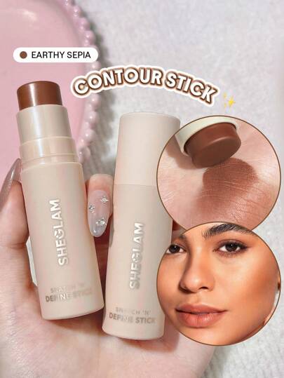 SHEGLAM Snatch 'N' Define Stick-Earthy Sepia Cream Contour Stick Longue Tenue Hautement Pigmenté RéSistant à La Transpiration Bronzeur Sculptant LéGer Lisse Contour Naturel Maquillage Du Visage FêTe De NoëL Contour & Bronzer Marque Beauté Visage Maquillage CosméTique Pour Femmes Filles Parfait Pour Hiver IdéAl Pour Y2K ÉLéGant Mode Adapté Pour Anniversaire Xmas Cadeau FêTe PrêT Meilleure Couleur