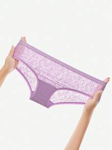 LUVLETTE 3 paquets de sous-vêtements sexy de base pour femmes, taille mi-haute, stretch et confortables, ensemble de culottes en dentelle - Multicolore - Voir 7