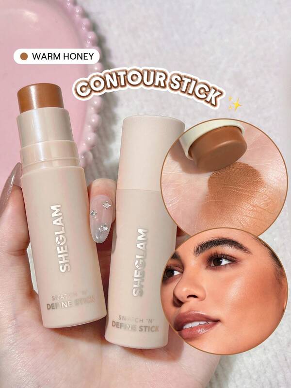 SHEGLAM Snatch 'N' Define Stick-Warm Honey Cream Contour Stick Long Lasting Highly Pigmented Sweat Proof Bronzer Sculpting Lightweight Smooth Natural Contour Face Makeup Christmas Party Contour & Bronzer Graduation Birthday Holiday Summer Fall Autumn Y2K Fancy Fashion Women Makeup Cosmetic Party Beach Travel Camping Outdoors School Campus Trip Festivals Decor Gift Present Rose Girl Cosplay Best Color Charm Vibe