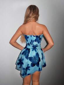 SHEIN ICON Bodycon Mini Dress With Abstract Graphic Print, Sexy And Avant-Garde - Multicolor - View 2