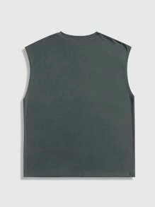 ROMWE MEN Grunge Punk Men's Printed Tank Top