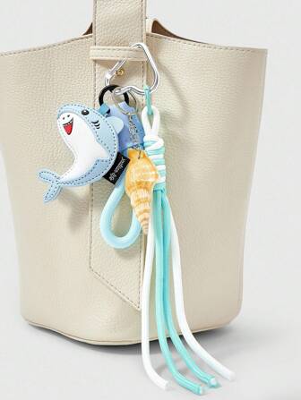 Fairycore 1 pieza Llavero/Colgante para bolso con diseño de animal marino, delfín, ballena, tiburón
