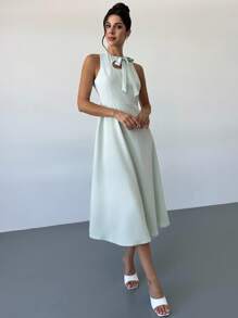 Firerie Lange Damenkleider, Abschlussfeier, Lehrerinnen-Outfits für Frauen, Lehrerin-Kleid - Grün - Übersicht 4