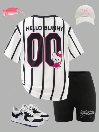 年轻女孩母女搭配宽松纽约字母印花长袖休闲运动上衣，适合街头潮流