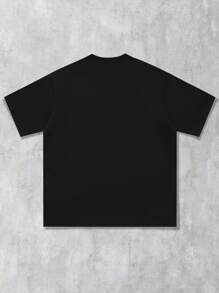 ROMWE MEN Street Life 男士十字印花圆领短袖休闲百搭T恤，夏季