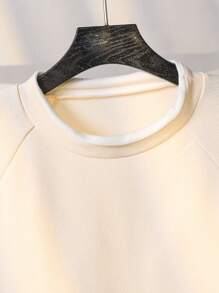 两件套青少年男童休闲长袖套装 - 杏色 - 查看 5