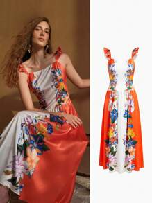 MOTF PREMIUM ROBE PLISSÉE À IMPRIMÉ FLORAL