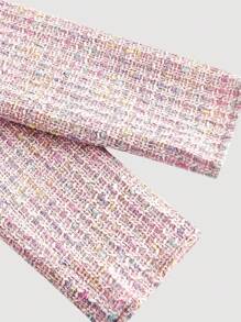 SHEIN MOD Chaqueta corta elegante de mezcla de lana para mujer, ligera, para otoño