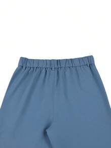 Calvornis Men's Solid Color Casual Simple Business Pants - Baby Blue - View 7