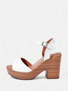 Styleloop Women's Woven Rope Platform & Wedge Sandals, Boho Style, Retro American, Bohemian, Western Music Festival, Party Outfit, Thick Sole Shoes - White - View 2