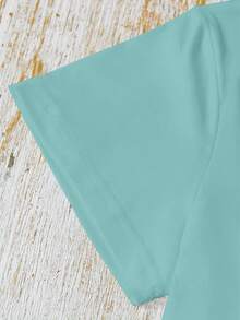 女士夏季休闲书籍和蝴蝶结印花圆领T恤