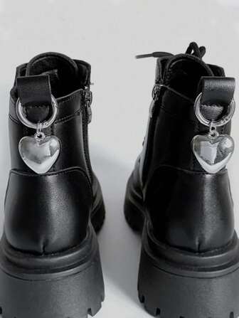 Goth 2 pièces/set Accessoire pendentif en forme de cœur Y2K pour décorer les chaussures/bottes ou les sacs à dos