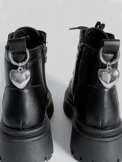 Goth 2pcs/Set Y2K Heart Pendant Shoe/Boot Decor For Backpack Accessories