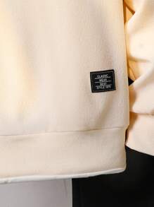 两件套青少年男童休闲长袖套装 - 杏色 - 查看 6