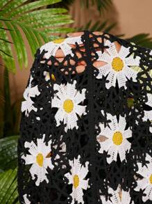 SHEIN SXY 大码女式 2025 春夏新款不对称上衣，适合海滩度假、约会之夜、生日、单身派对、可爱、休闲、购物、街头服饰、外出，易于搭配且显瘦，凸显您的身材，修饰身材 - 黑色 - 查看 7