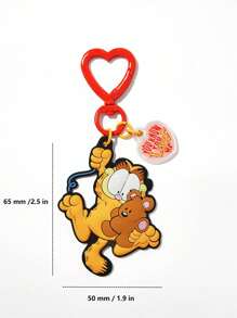GARFIELD | SHEIN Cute Cartoon Keychain, Bag Hanger, Gift - Yellow - View 3