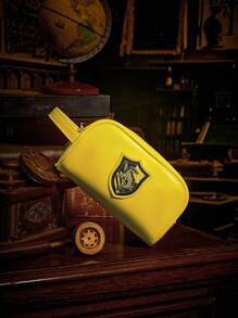 HARRY POTTER X SHEIN Animal Pattern Yellow Fashion Portable Large Capacity Cosmetic Bag - Yellow - View 1