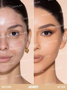 SHEGLAM 膚色提升遮瑕膏-蜂蜜海綿頭塗抹器霧面液體遮瑕膏持久亮白色彩校正劑輕盈全天持久保濕遮瑕膏遮瑕膏 品牌 美容 化妝 化妝品 適合女性與女孩 完美搭配夏季春季 Y2K 時尚 流行 生日 母親節禮物 假期 派對準備就緒 最佳顏色 - Honey - 查看 3