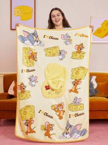 TOM & JERRY X SHEIN Foldable 2-in-1 Pillow Blanket