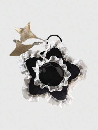 Kawaii Ciondolo per borsa carino con paillettes, patchwork e pon pon, pochette minimalista e adorabile per esposizione, borsa rotonda singola per riporre accessori, accessorio per borsa