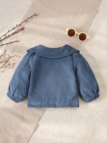 SHEIN Vintaside Kids 女婴时尚百搭夹克，适合秋冬日常穿着