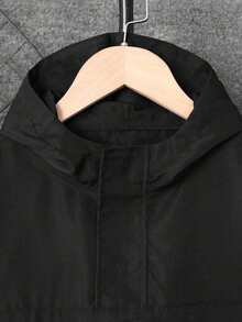 SHEIN 男大童字母圖案雙色帶扣細節連帽夾克和褲子