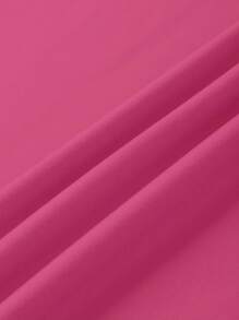 'Music Soothes My Soul' Headset Graphic Tees Letter Slogan T-Shirt, Round Neck Short Sleeved Women Tops - Hot Pink - View 3